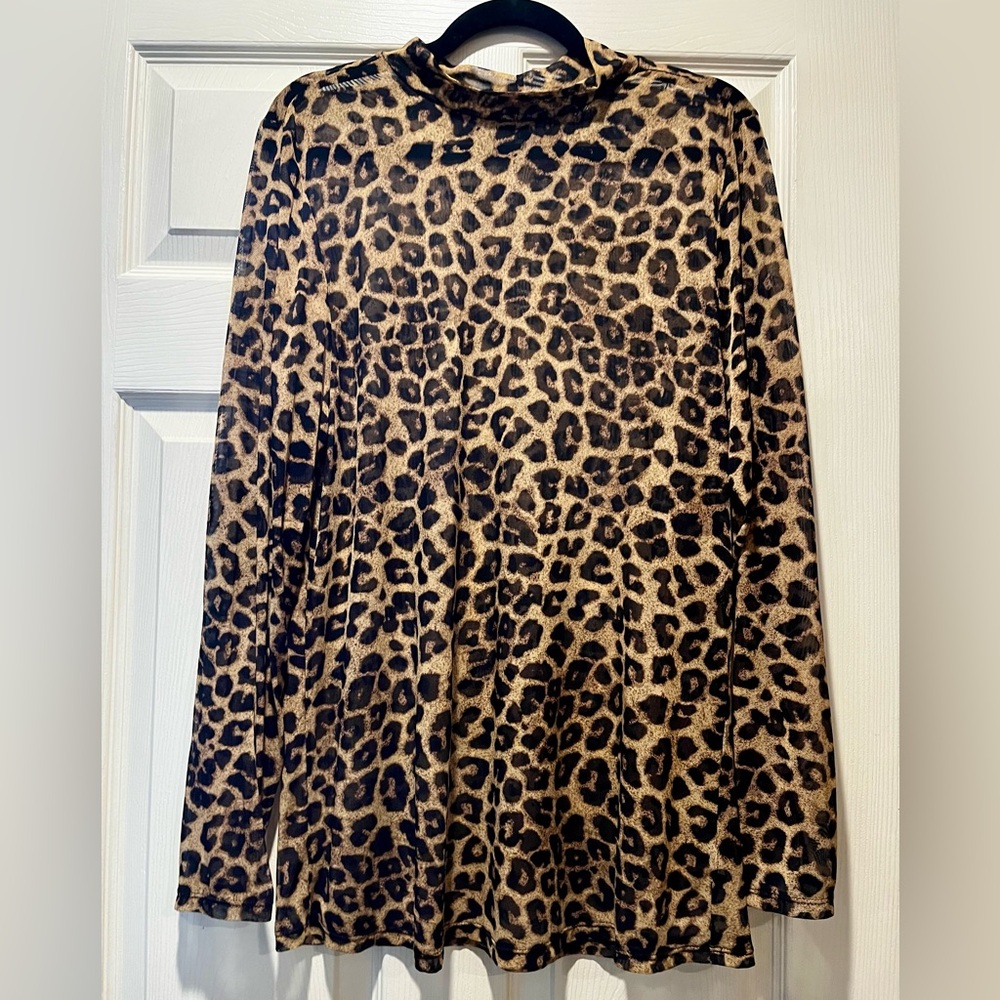 Torrid Leopard Mesh Top